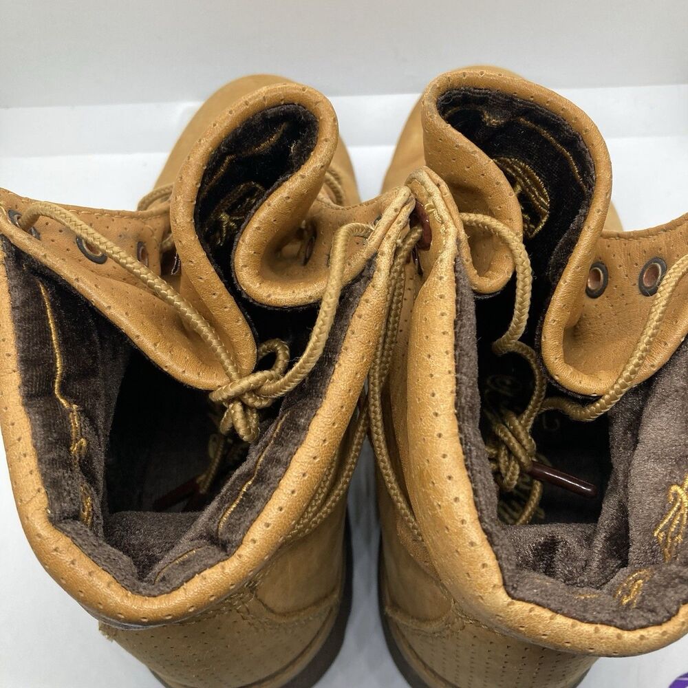 Timberland Boots Mens 7.5 Premium Roll Top Wheat Brown Winter - Picture 8 of 9